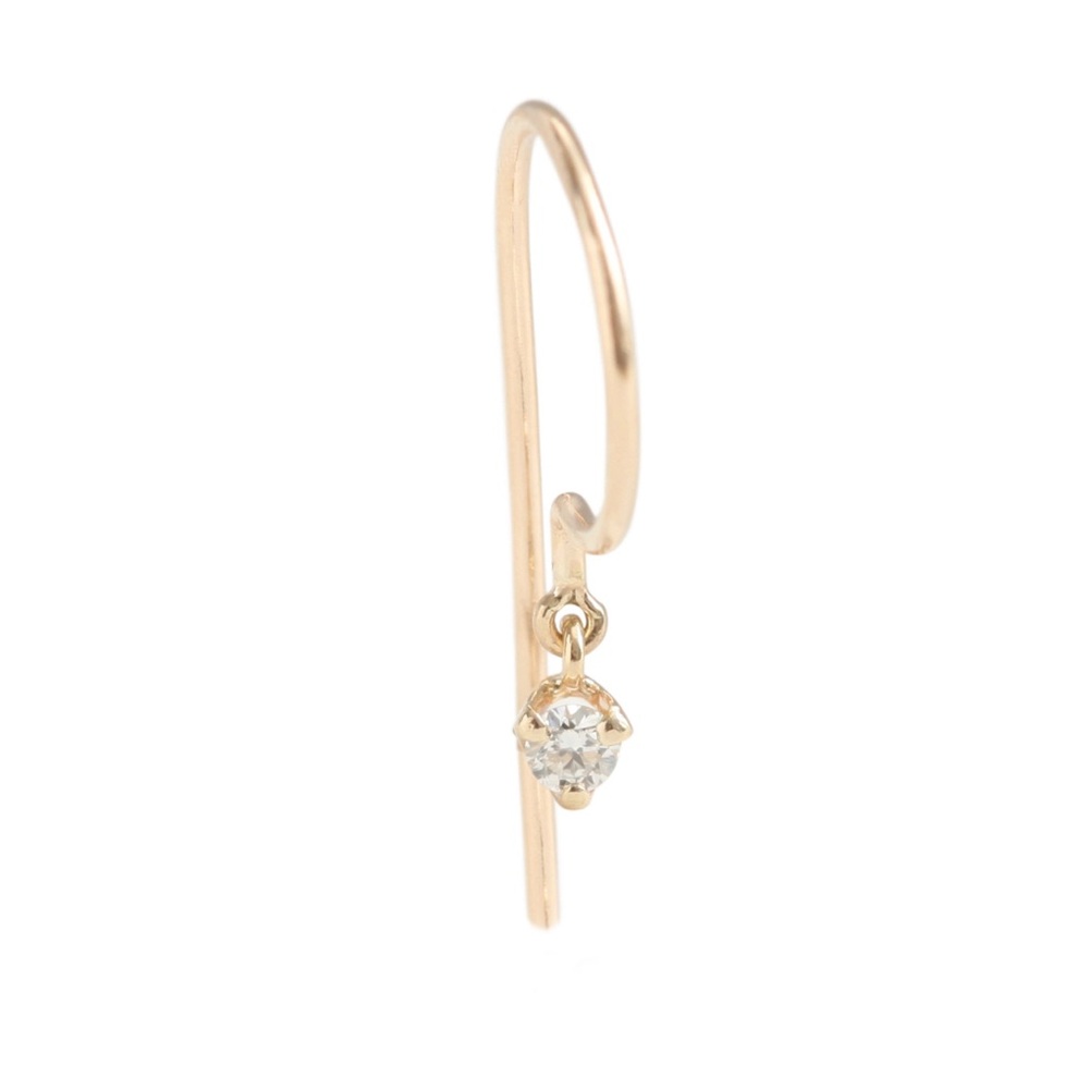 CATBIRD Jack + G White Diamond Loopdie earrings, pair